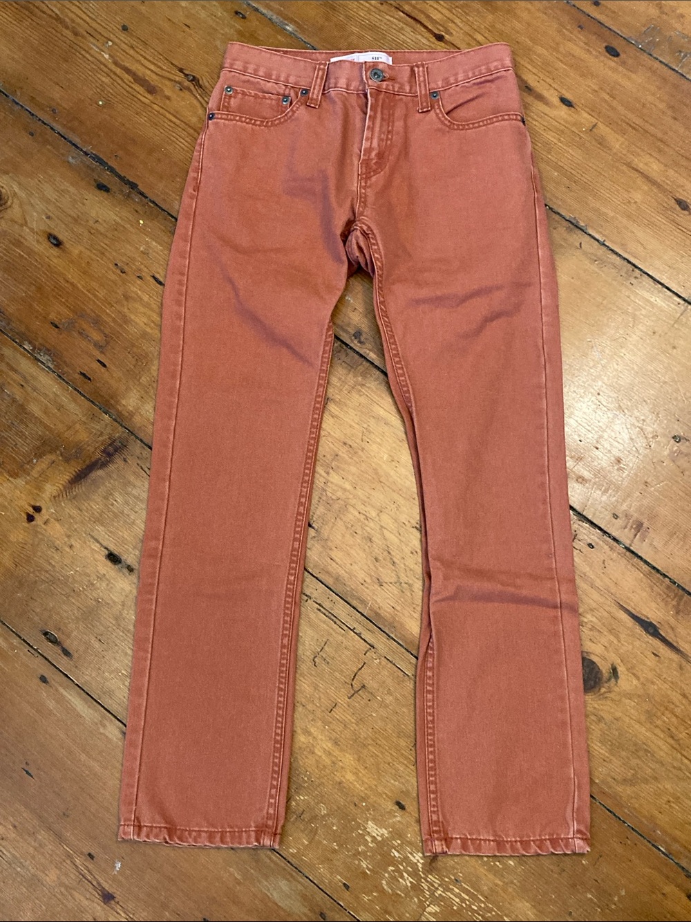 NWOT Levi's Girls 511 Slim Jeans in Rust Orange, Size 14 Reg. W27”x L27”
